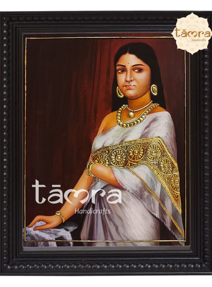 Tanjore Painting - Ravi Varma's - Kerala Royal Lady