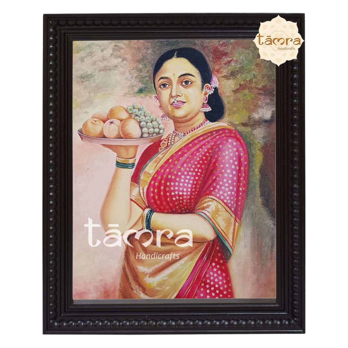 Tanjore Painting - Ravi Varma's Ravi - Fruit Lady