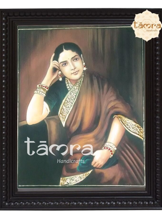 Tanjore Painting - Ravi Varma's - Expectation