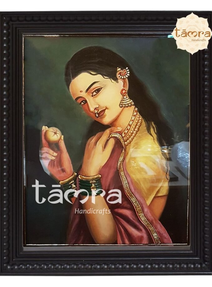 Tanjore Painting - Ravi Varma's Ravi - Royal Lady