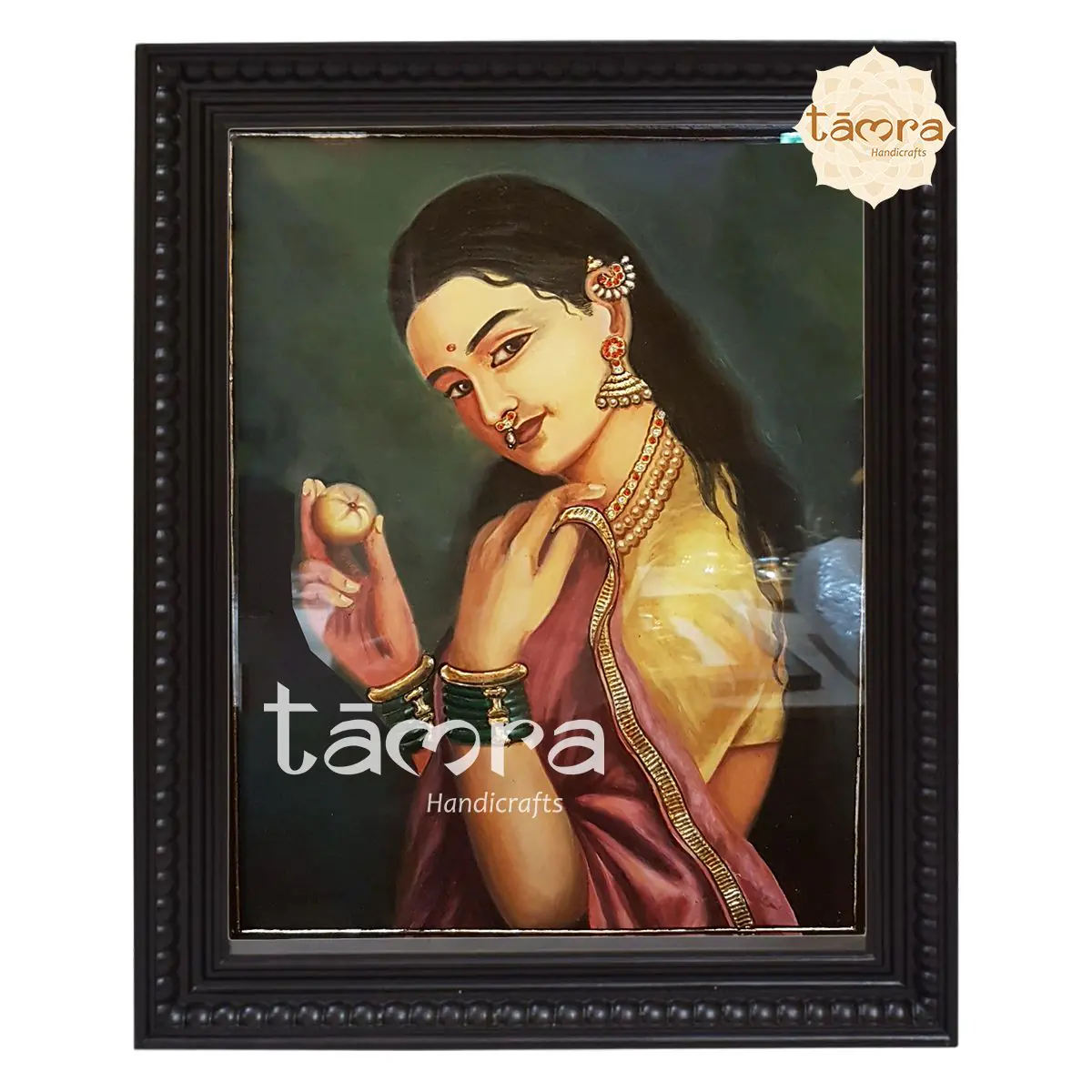 Tanjore Painting - Ravi Varma's Ravi - Royal Lady