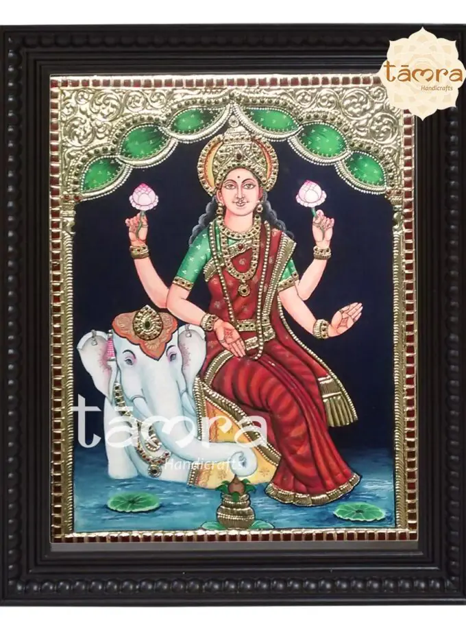 Tanjore Painting - Gaja Lakshmi