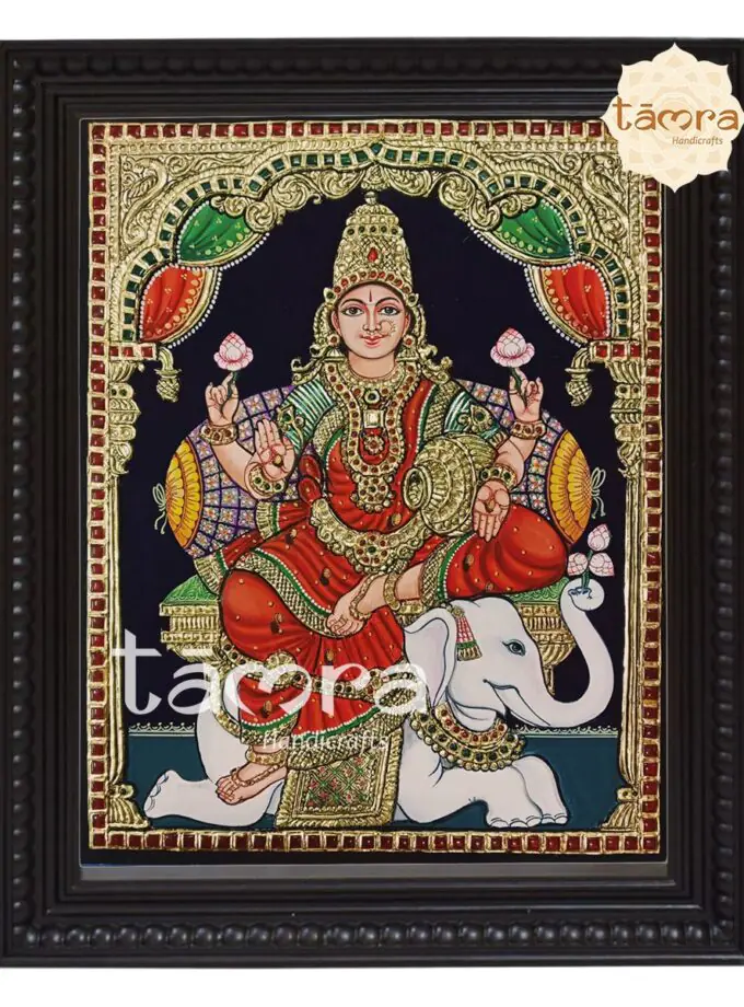Tanjore Painting - Gaja Lakshmi