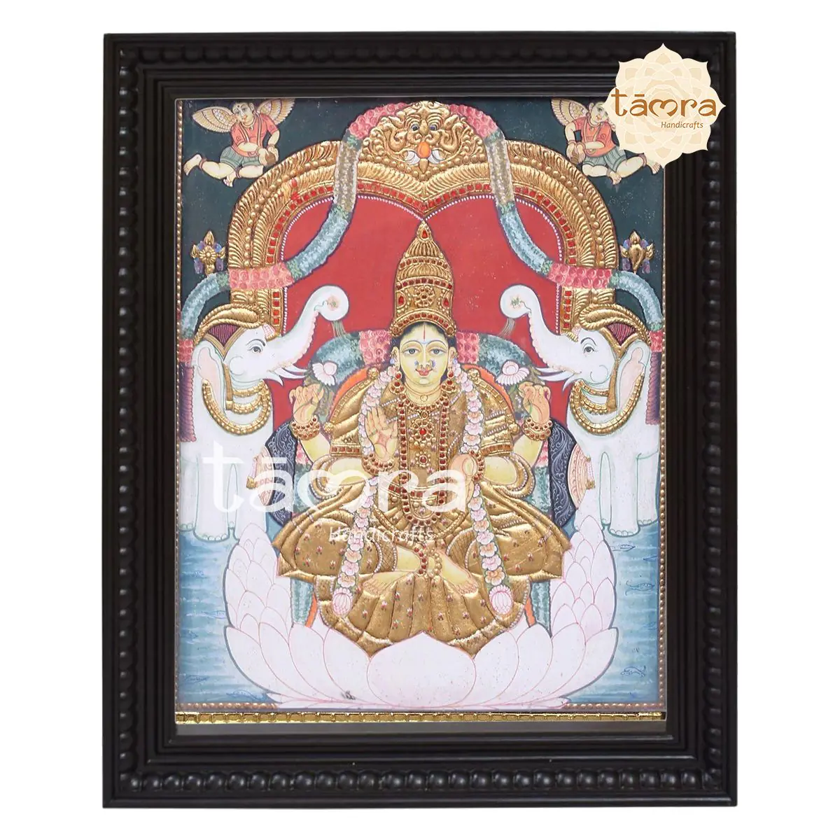 Tanjore Painting - Ethnic Lotus Laxmi