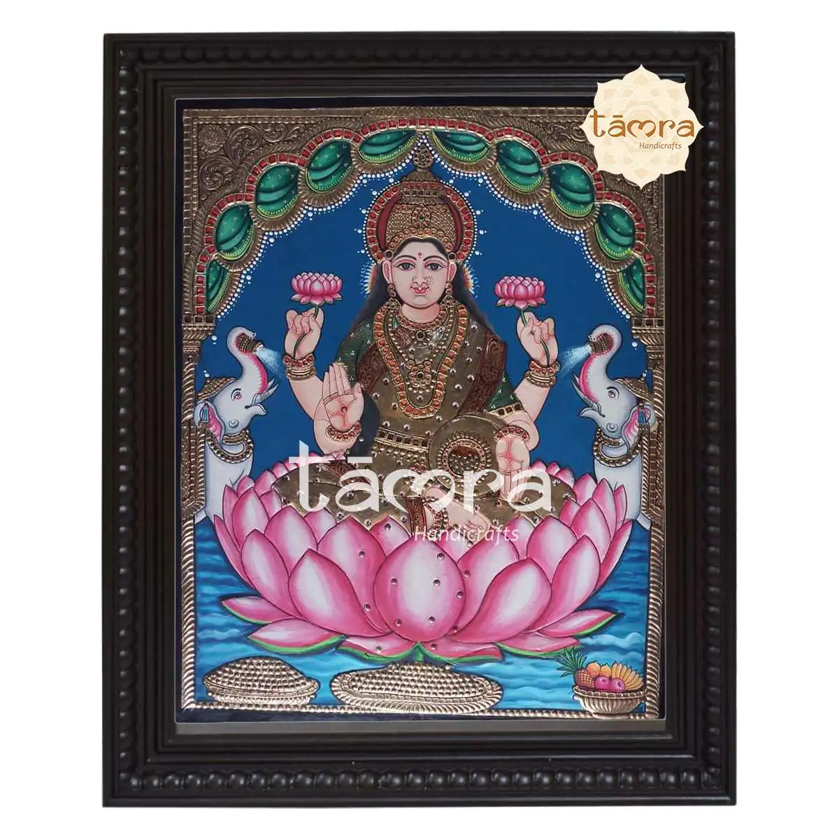 Tanjore Painting - Lotus Laxmi