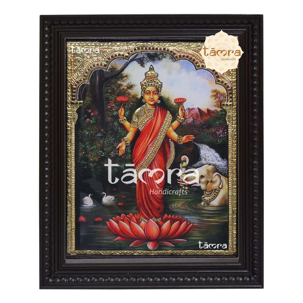 Tanjore Painting - Ravi Varma Laxmi Painting