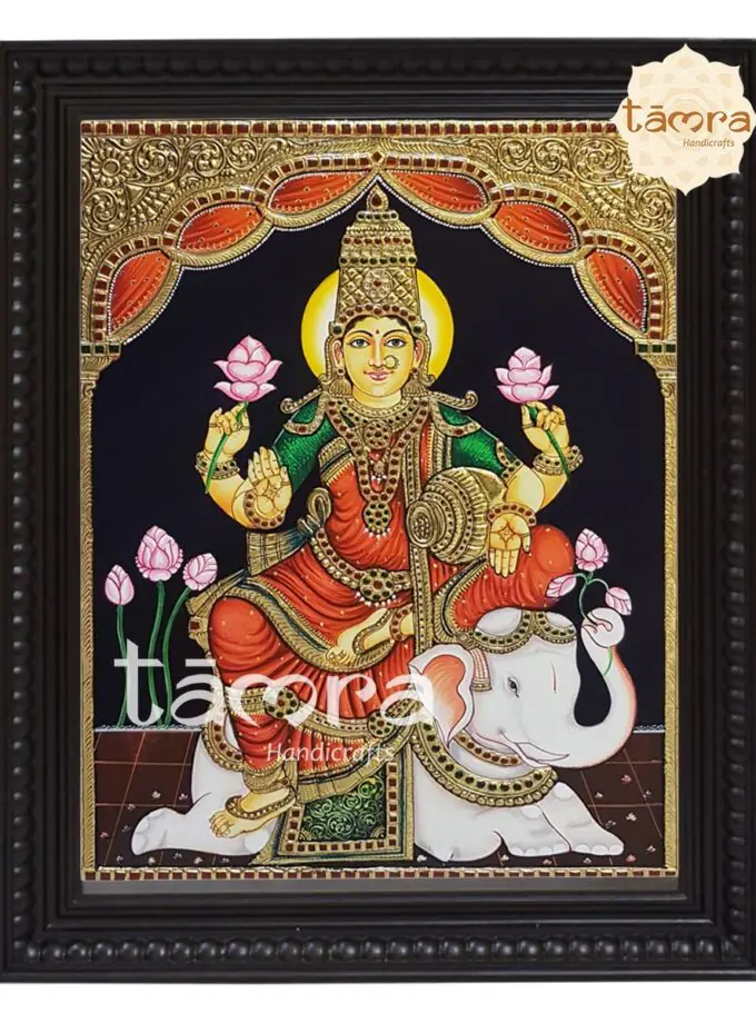 Tanjore Painting - Gaja Lakshmi