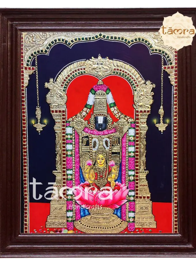 Tanjore Painting - Balaji Laxmi Tanjore Painting