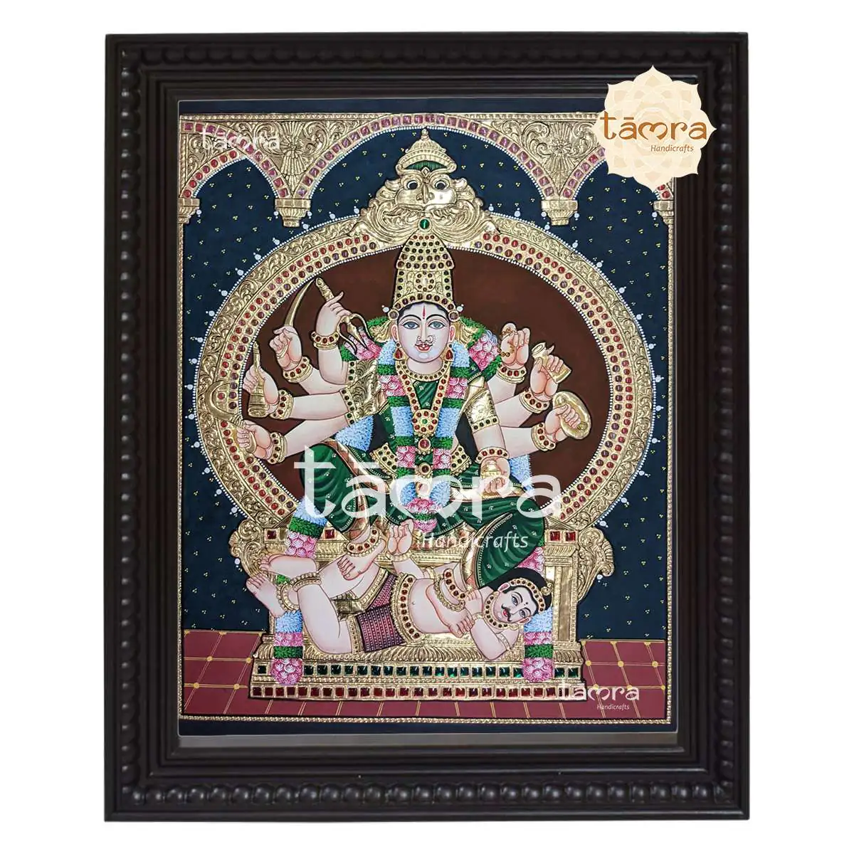 Tanjore Painting - Durgamaa As Mahishasuramardini