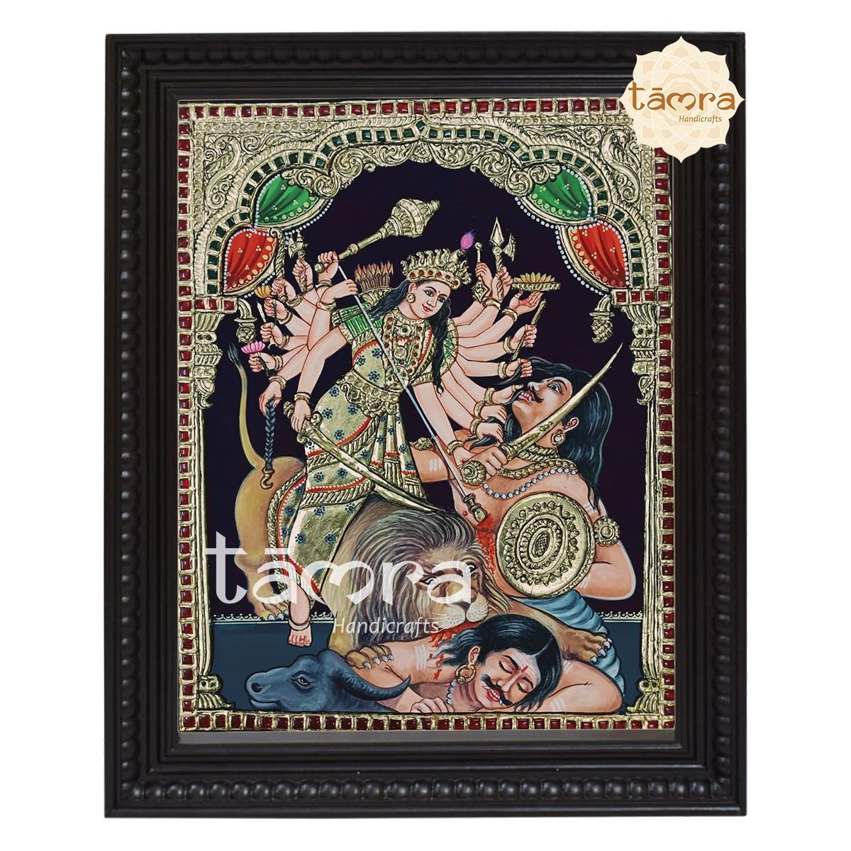 Tanjore Painting - Durgamaa As Mahishasuramardini