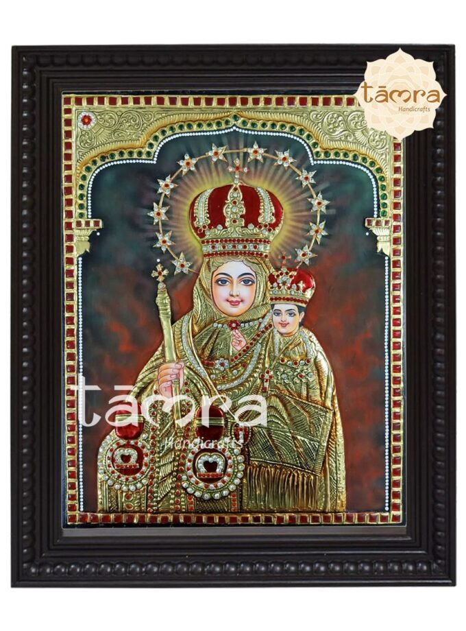 Tanjore Painting - Mary With Baby Jesus