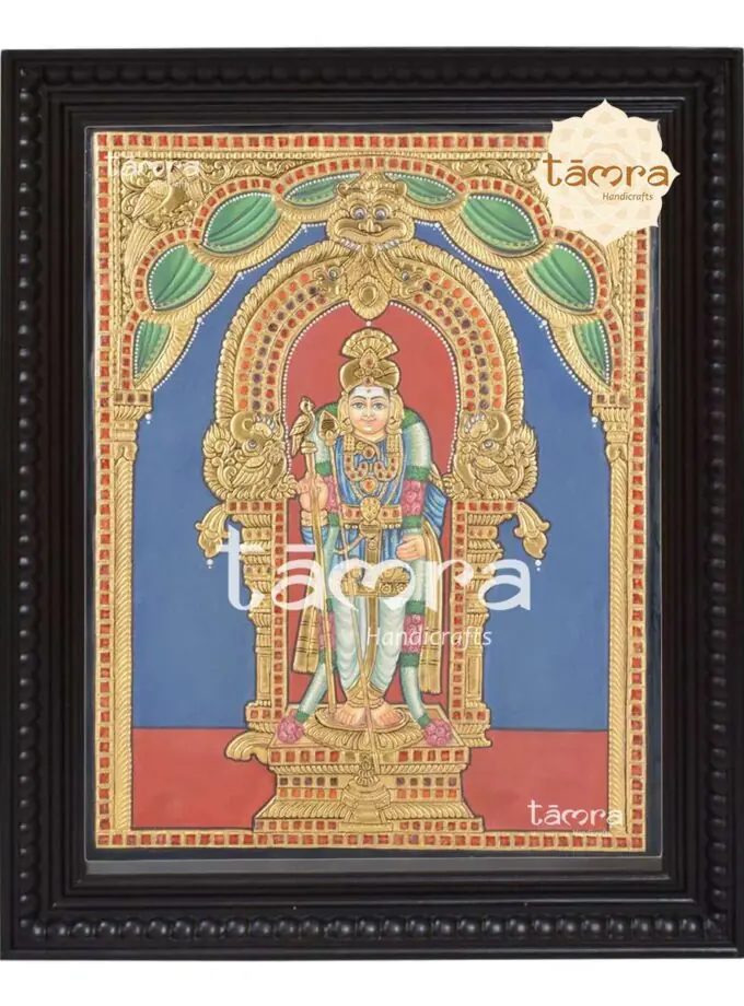 Tanjore Painting - Kartikeya