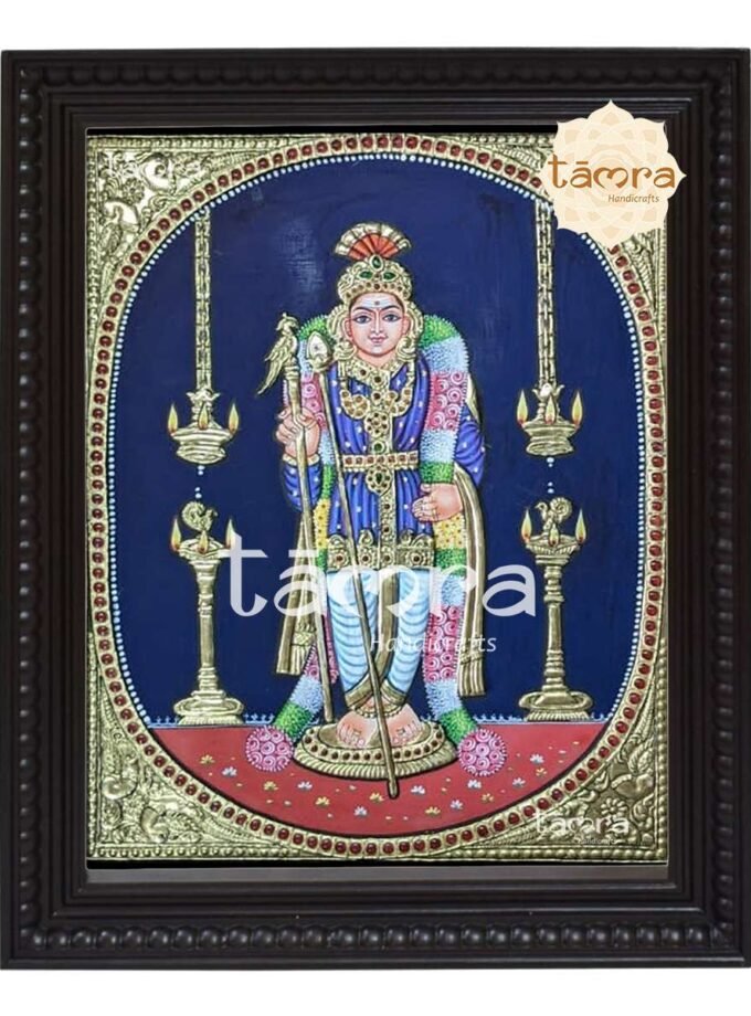 Tanjore Painting - Kartikeya