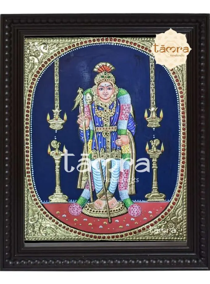 Tanjore Painting - Kartikeya