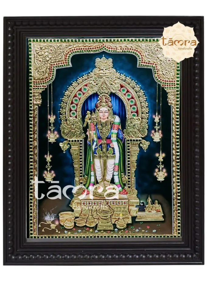 Tanjore Painting - Kartikeya