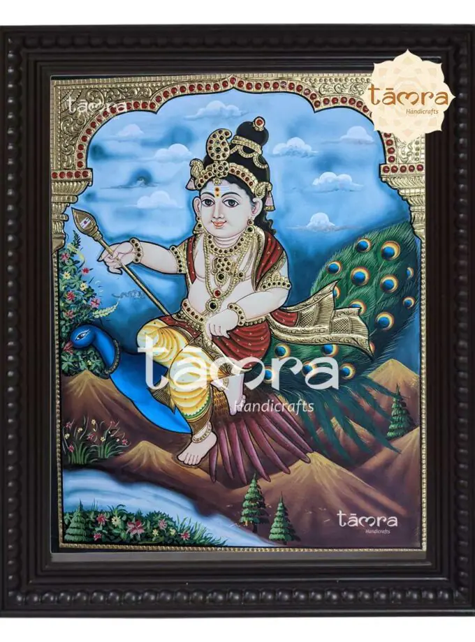 Tanjore Painting - Kartikeya