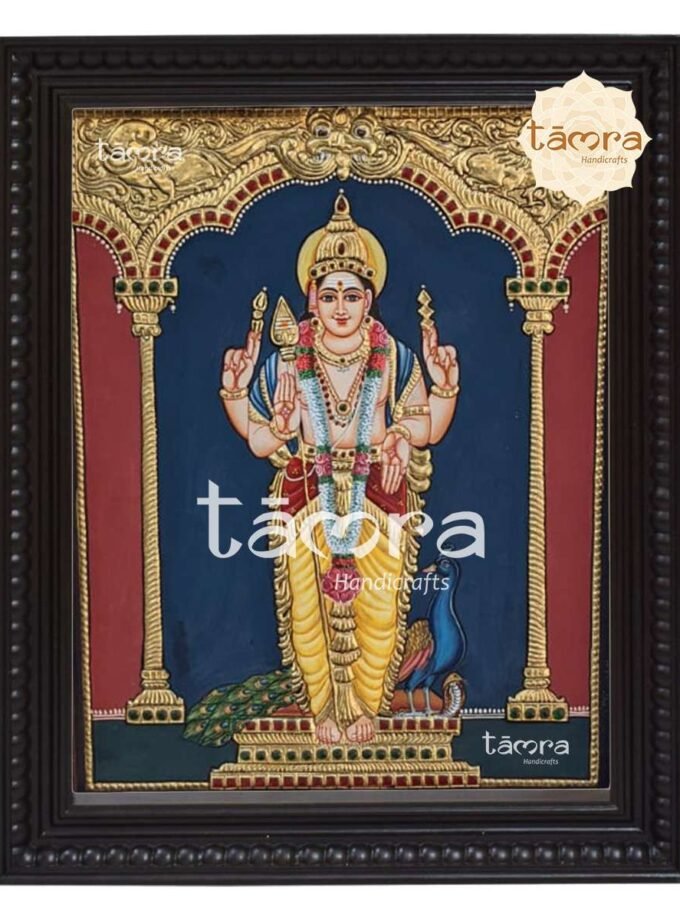 Tanjore Painting - Kartikeya