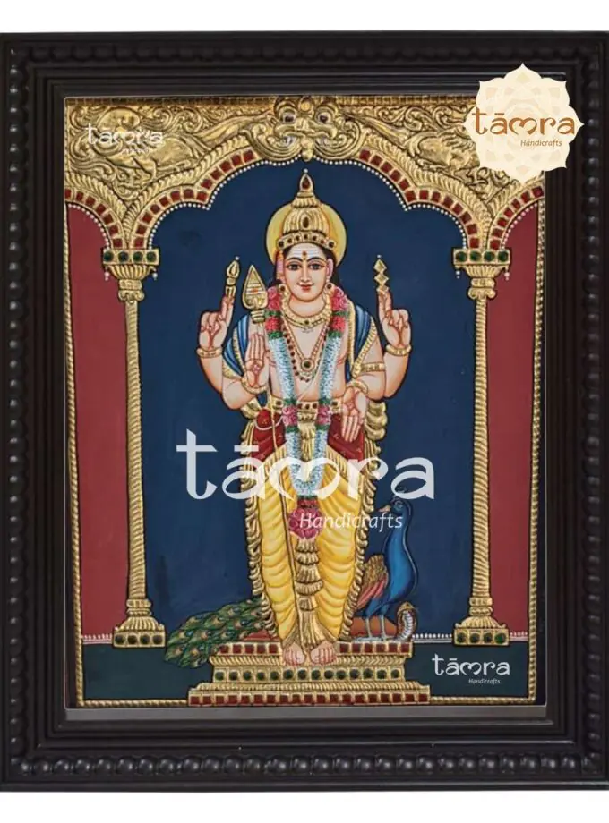 Tanjore Painting - Kartikeya