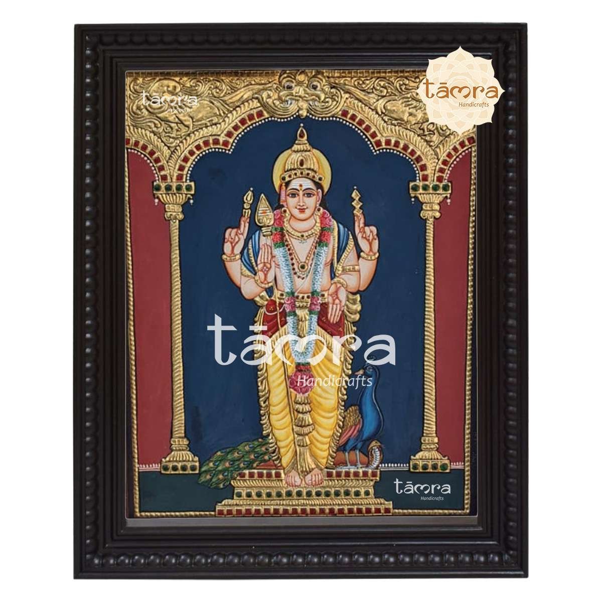 Tanjore Painting - Kartikeya