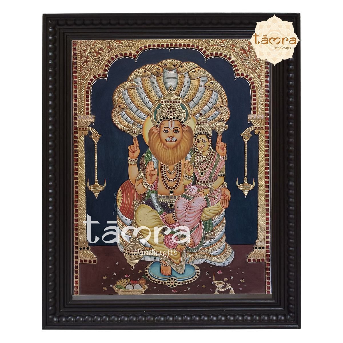 Tanjore Painting - Lakshmi Narasimha