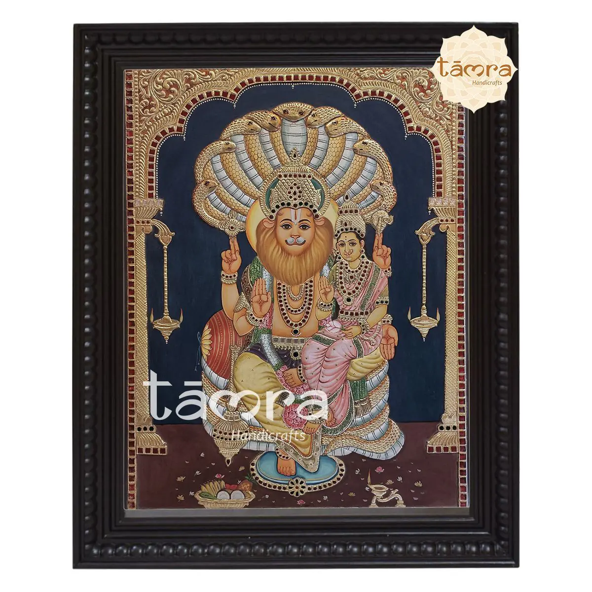 Tanjore Painting - Lakshmi Narasimha