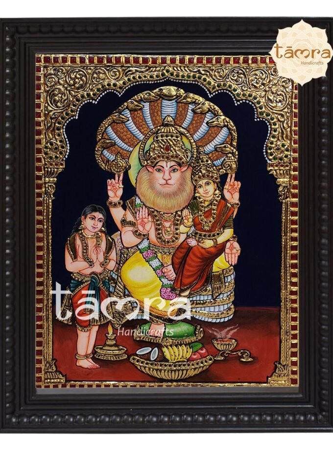 Tanjore Painting - Lakshmi Narasimha