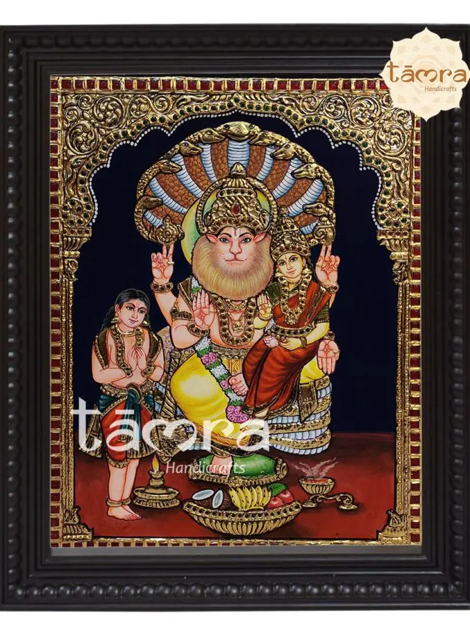Tanjore Painting - Lakshmi Narasimha