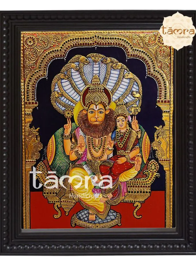 Tanjore Painting - Lakshmi Narasimha
