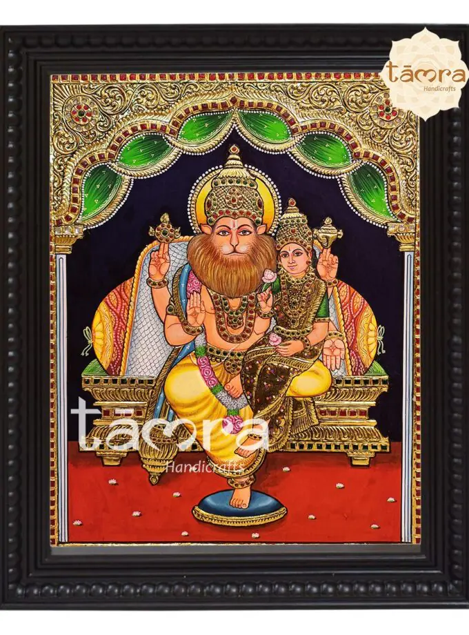 Tanjore Painting - Lakshmi Narasimha