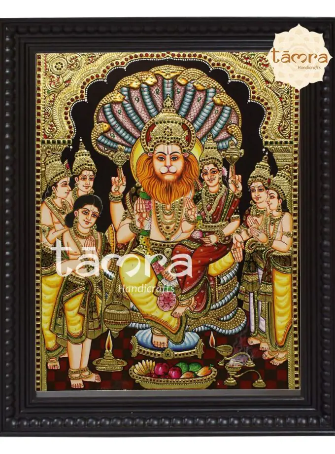 Tanjore Painting - Lakshmi Narasimha