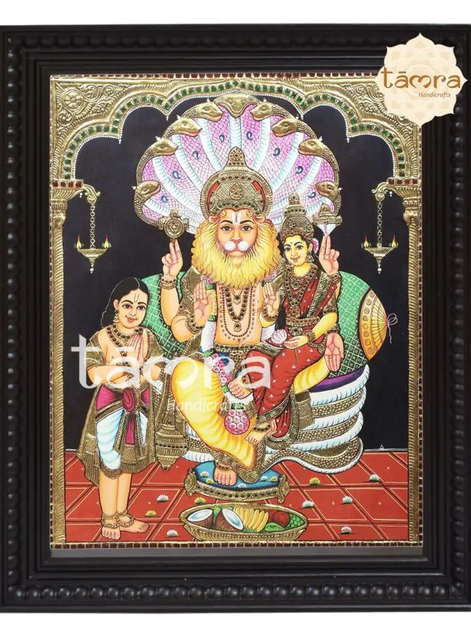 Tanjore Painting - Lakshmi Narasimha