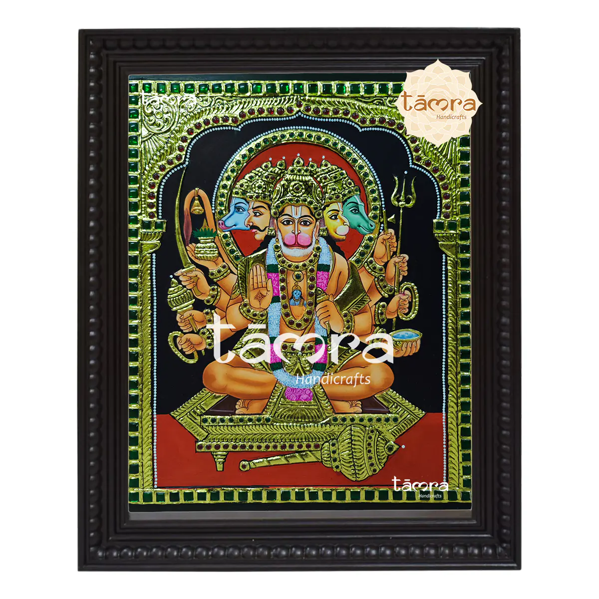 Tanjore Painting - Panchmukhi Hanuman