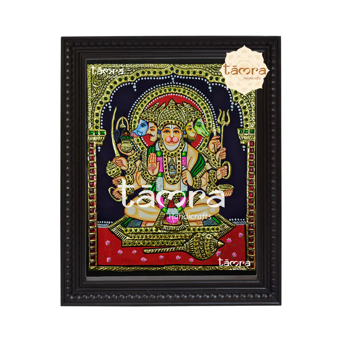 Tanjore Painting - Panchmukhi Hanuman