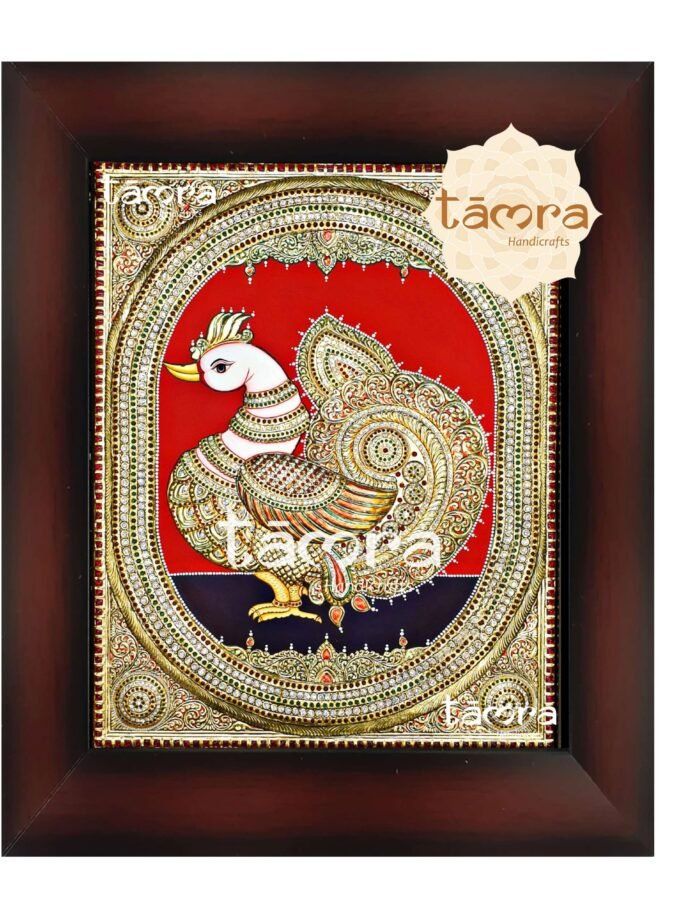 Tanjore Painting - Peacock