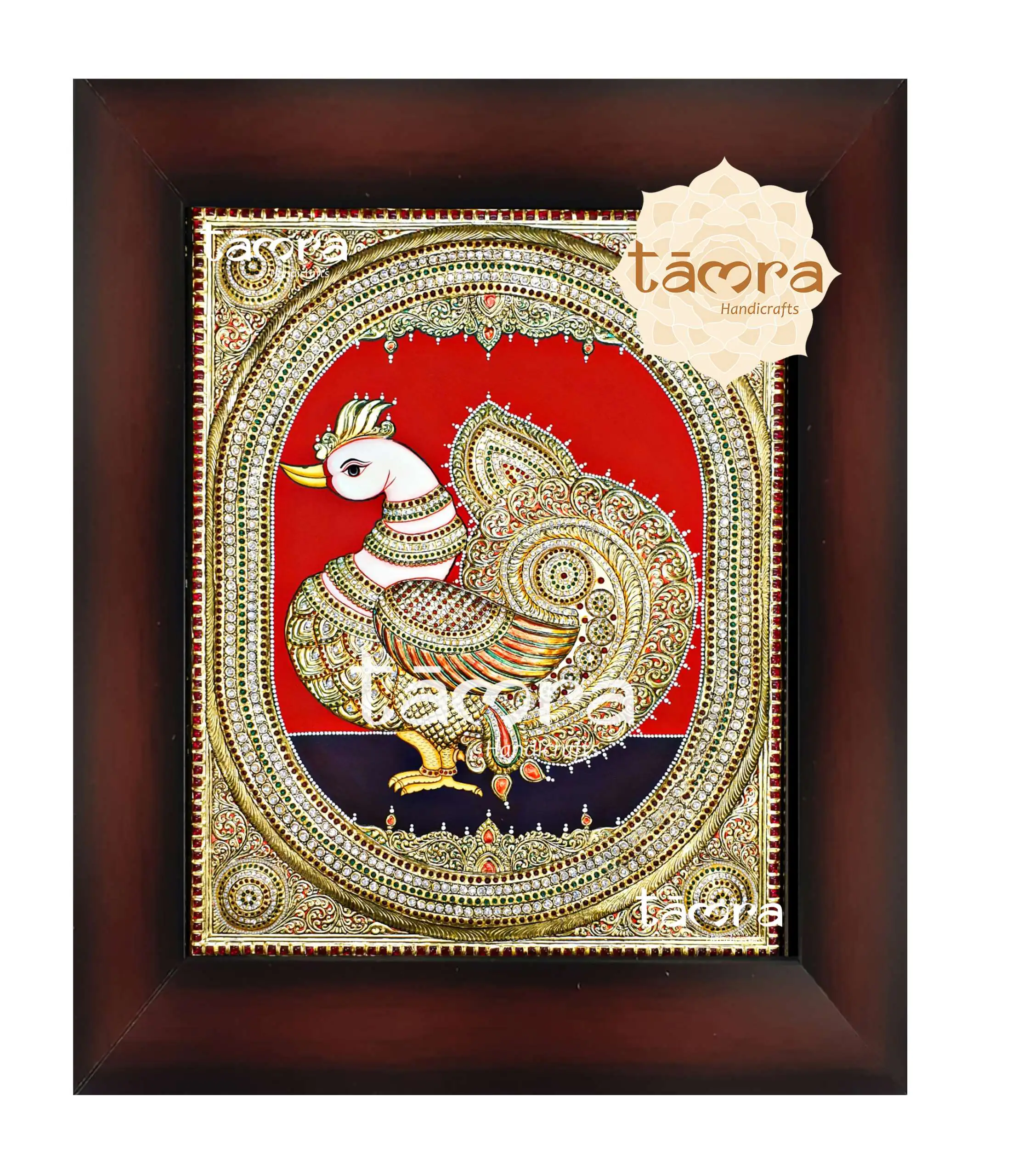 Tanjore Painting - Peacock