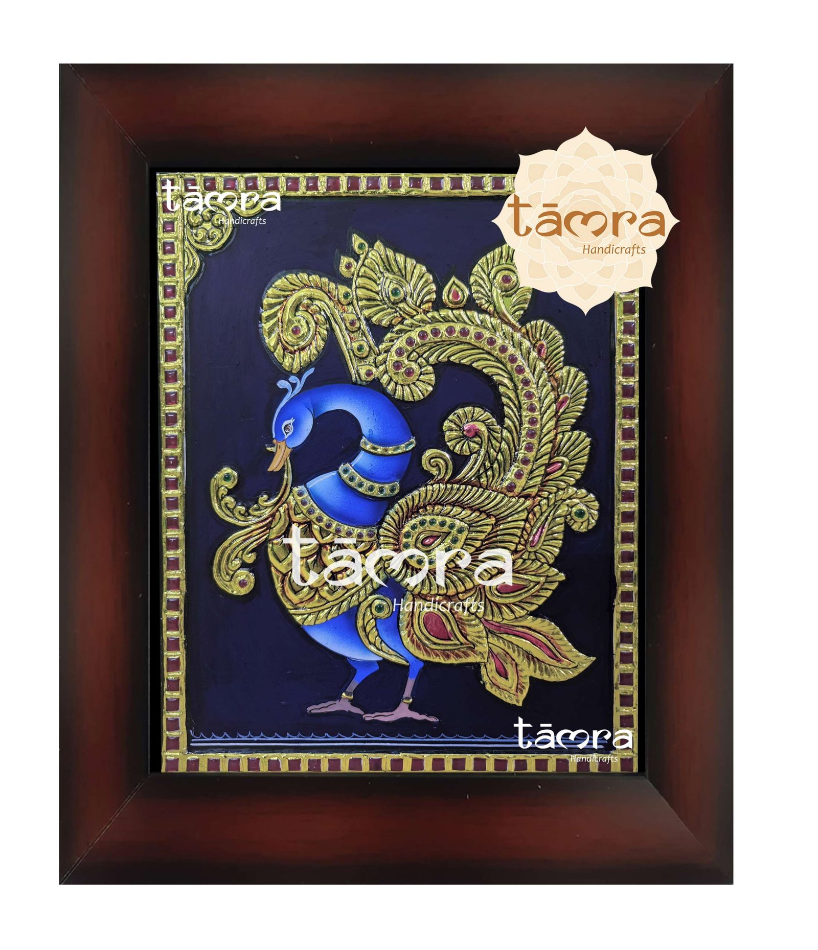 Tanjore Painting - Peacock