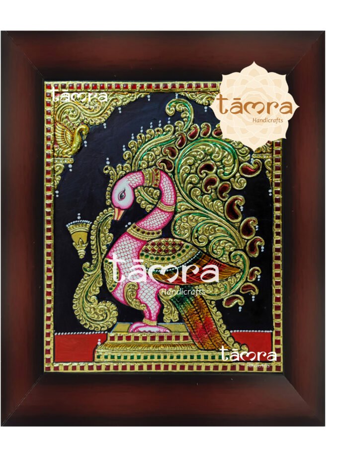 Tanjore Painting - Peacock