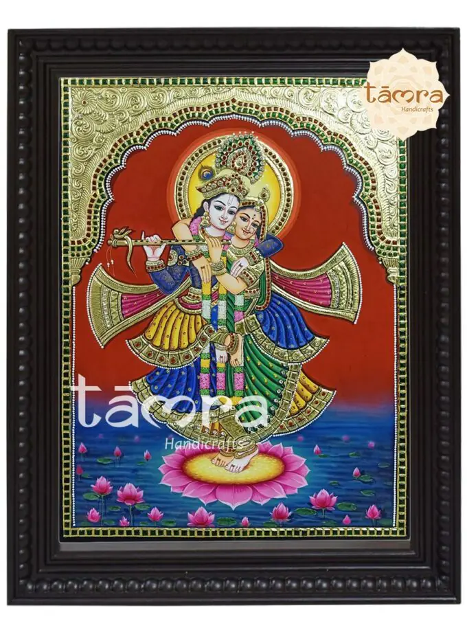 Tanjore Painting - Radha Krishna