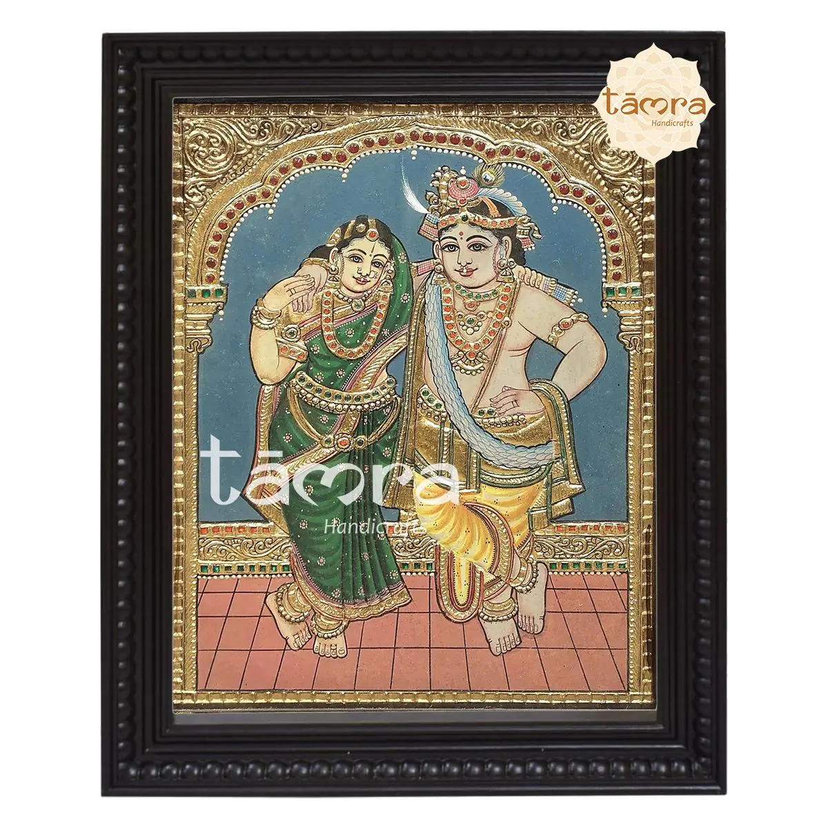 Tanjore Painting - Rukmani Krishna
