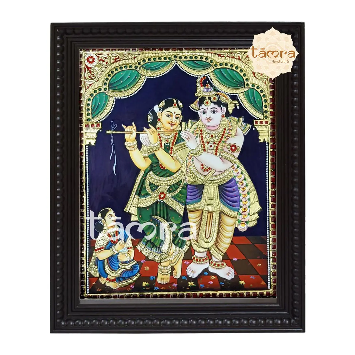 Tanjore Painting - Rukmani Krishna