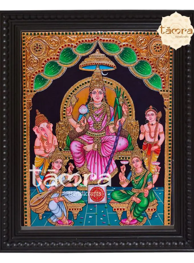 Tanjore Painting - Raja Rajarajeshwari