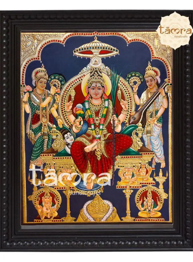 Tanjore Painting - Raja Rajarajeshwari