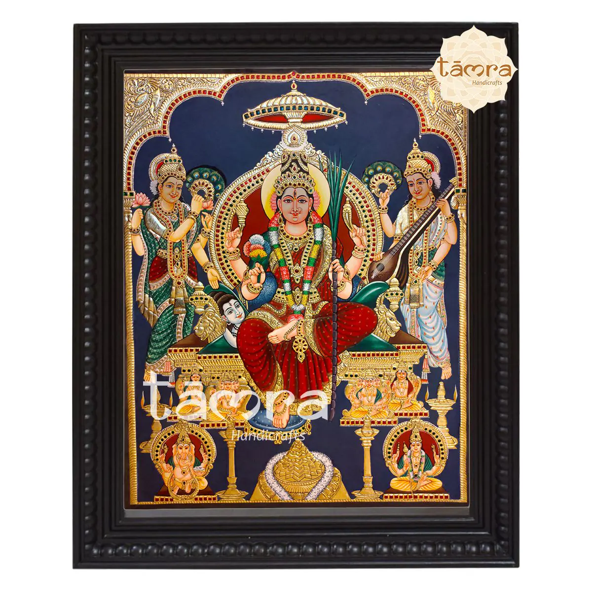 Tanjore Painting - Raja Rajarajeshwari