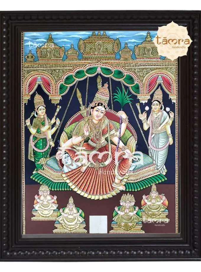 Tanjore Painting - Raja Rajarajeshwari