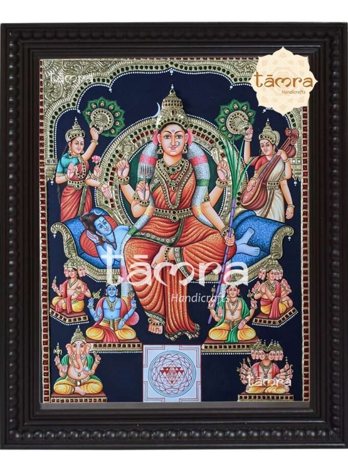 Tanjore Painting - Lalitha Tripura Sundari