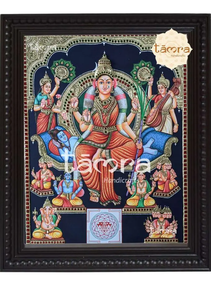 Tanjore Painting - Lalitha Tripura Sundari