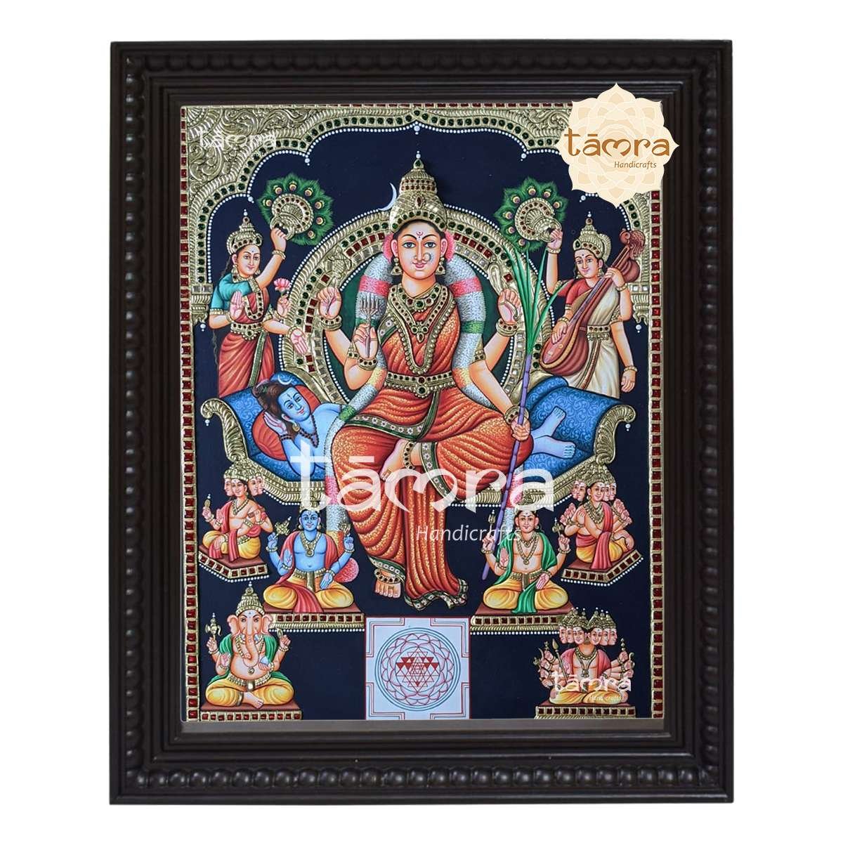 Tanjore Painting - Lalitha Tripura Sundari