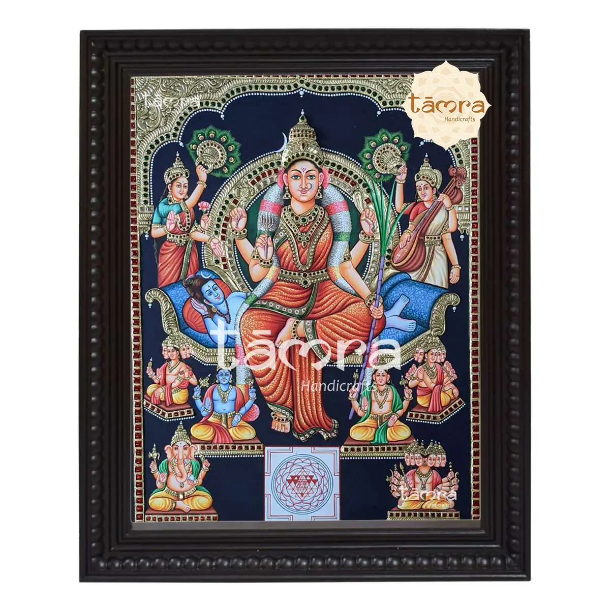 Tanjore Painting - Lalitha Tripura Sundari