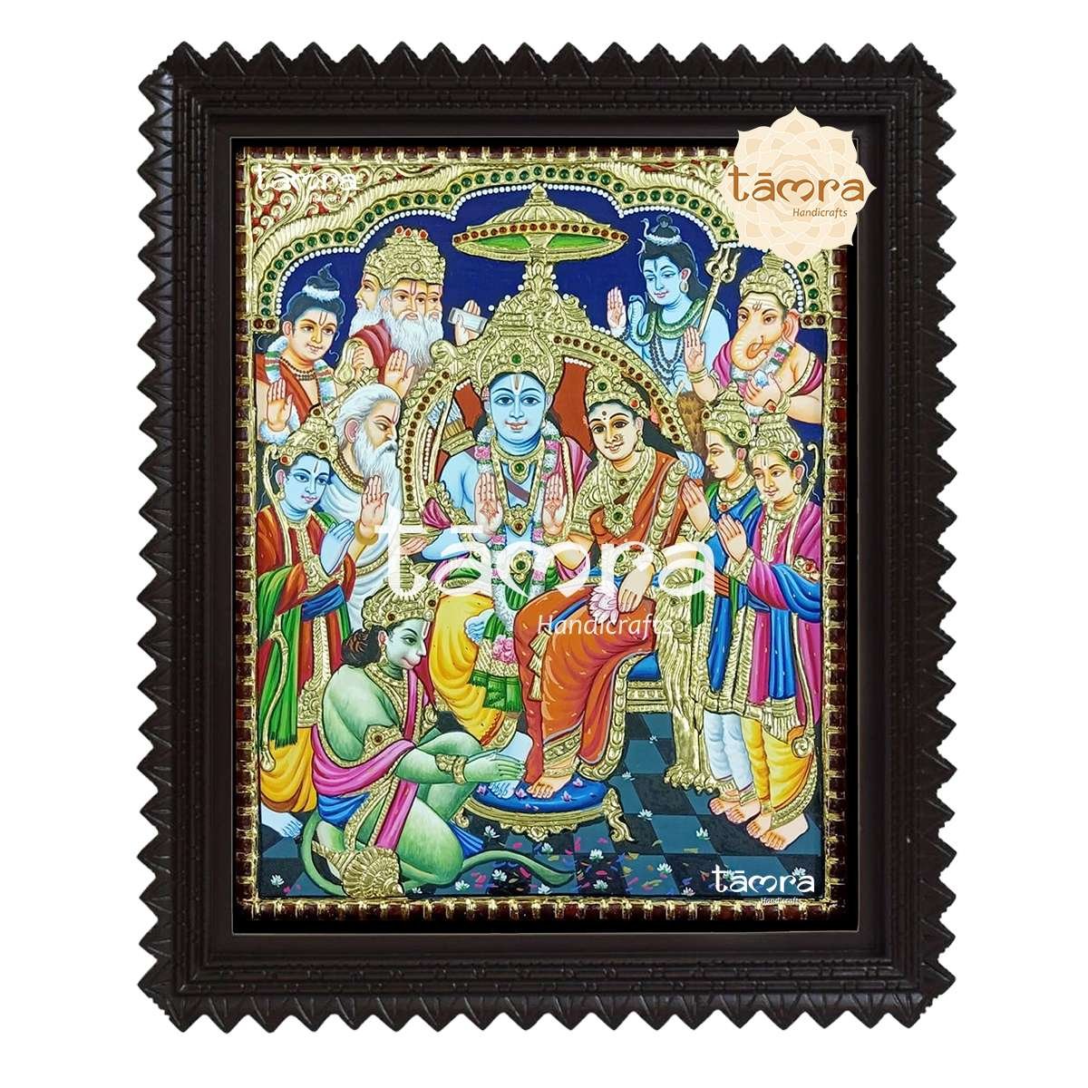 Tanjore Painting - Ram Darbar - Image 2
