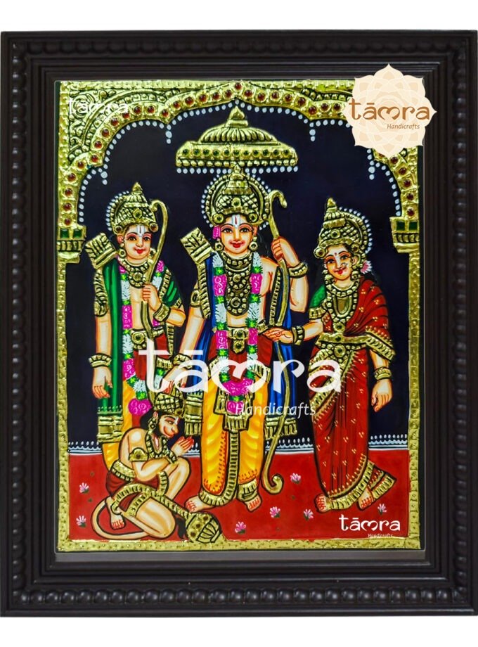 Tanjore Painting - Ram Darbar - 11x13"